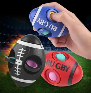 Party Favorit Sensory Poppet Leksaker Fidget Bubble Rugby Finger Spinner Top Gyro Decompression Roterbara Enkla Unzip Barn Julklappar