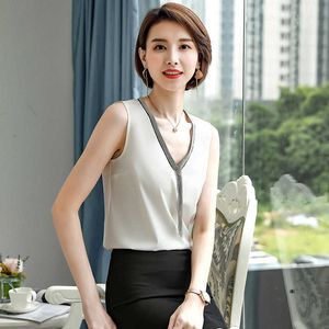 Summer Korean Fashion Chiffon Tank Top Women Office Lady Tassel Black Cami Plus Size XXXL/5XL Clothing for 210531