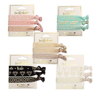 Decoração de festa 3 pcs equipe da noiva tribo dama de dama de honra laço pulseira pulseira bracelete bachelorette hen casamento chuveiro hl46