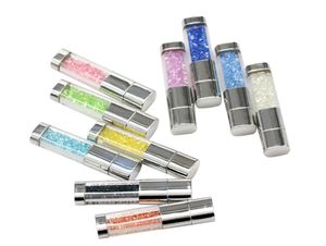 Crystal Pen Drive 8GB 16GB 32GB Memoria CLE USB Гадривы Pendrivs 64GB Flash 128 ГБ Pendrive Палочка памяти со светодиодным светом