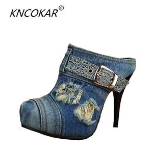 Wholesale taiwan high heel shoes for sale - Group buy High heeled Shoes Waterproof Taiwan Round Head Hollow Out Heel Strap Cowboy Fashion Sexy Sandals Slippers Dress