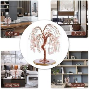 Novelty Items Healing Crystal Tears Crushed Stone Fortune Tree Home Decor Craft Artificial Trees Ornaments Gift P6U2