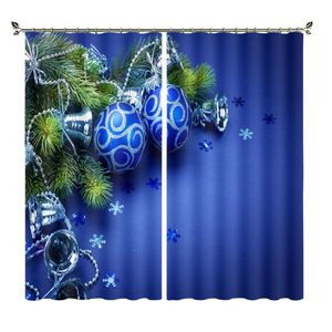 Wholesale blue silver curtains resale online - Curtain Drapes Blue Light Ball Silver Pattern Bell Blackout Curtains Bedroom Living Room Custom Window