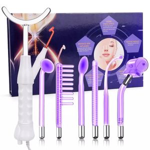 Högfrekvent elektroterapi Wand Handheld Electrode Glass Tube Facial Spa Machine Tag Spot Acne Remover Skin Care Beauty Tools