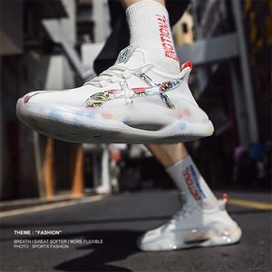 2021 Buty do biegania Hollow Out Thoont-Size Tenis Mężczyźni Biały Czarny Lato Koreański Moda Casual Buty Duży Rozmiar Oddychające Sneakers Run-but # A0014