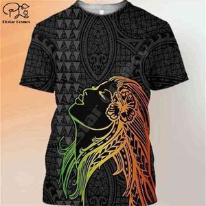 3D Impresso Camiseta Kanaka Polinésia Tribal País Tribal Harajuku Streetwear Mulheres Native Mulheres Engraçado Tshirts Manga Curta 03 210716