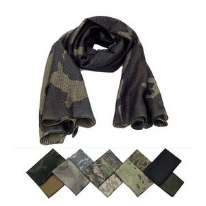 1pc Military Tactical Camouflage Scarf för män Kvinnor Mesh Square Andningsbara Headband Head Scarf Multifunktion Cykling Bandanas