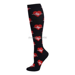 Kvinnor Girls Knee High Socks Hosiery Medical Compression Running Handing Athletic Sports Strumpor