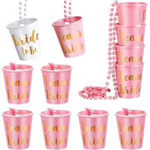 NOVEDADBachelorette and Bride Party Decoration Collar de vaso de chupito con lámina de oro para despedidas de soltera Despedida de soltera LLE11323