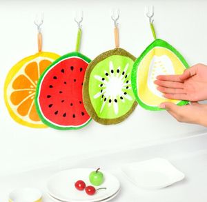Güzel Meyve Baskı Asılı Mutfak El Havlusu Mikrofiber Havlu Çabuk Kuru Temizleme Paçavra Bulaşık Bezi Silme Napkin SN5501