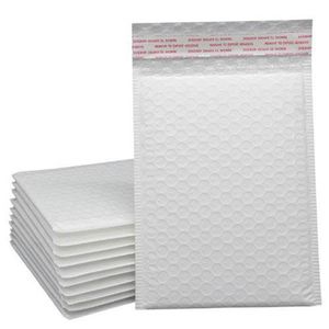 50 sztuk białe torby pocztowe 18*20 + 4cm koperta bąbelkowa samoprzylepne bąbelki amortyzacja Wrap torba wysyłkowa folia perłowa koperta kurierska wodoodporne pudełka do pakowania