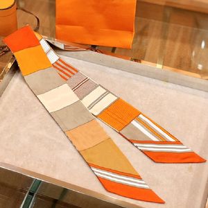 Bufandas Para Bolsos al por mayor-2021 Diseño de diseño de lujo Bufanda de mujer Carta de moda Copia Bolso Bufandas Corbatas Paquetes de pelo Seda