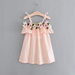 Одежда для девочек 3-7 лет летние цветы слинг жилет одежда мода для детей 210515