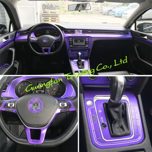 For VW Passat B8 2017-2019 Interior Central Control Panel Door Handle 3D/5D Carbon Fiber Stickers Decals Car styling Accessorie