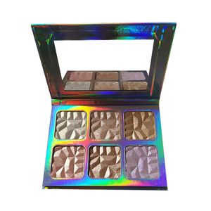 Anpassad Highlighter Palette 6 Färger Highlighters Face Bronzers Without Logo Två Färg Team Choice Acceptera Private Label Print On Case Makeup Palettes