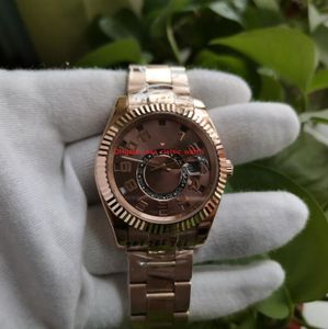 Fornecedor fábrica alta qualidade de pulso Sapphire 18K Rose Gold SKY 42 milímetros Dial Brown 326939 Mecânica Asia 2813 Mens Automatic Watch Watches