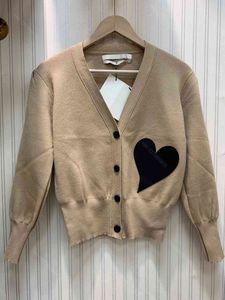 Moda Tasarımcı Kadın Yün Sweater Coat Mektubu Logo Marka Kıyafetleri Uzun Kollu Hoodie JCAKET SİYAH Love Girls Üstler Sıradan Örme Örtü Haligan Süper Elastik Toptan