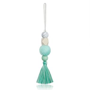 Carro Perfume Pingente Festa Favor De Madeira Silicone Gel Frisado Auto Fragrância Pingentes Automóveis Pendurar Ornamentos Difusor Tassel Handmade Weaving Hy0243