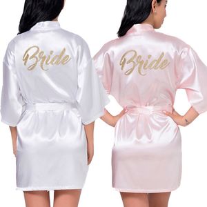 Biecidle Sleep Fin Srebrna szata Kimono Satin Satin PaJamas Wedding Biełdę Druhna Matka Bride Raady