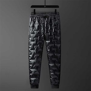 Men's Winter Outdoor Down Pants Men Solid Parsimony Versatile Windproof Keep Warm Pants Duck Down Thicken Waterproof Trousers 220108