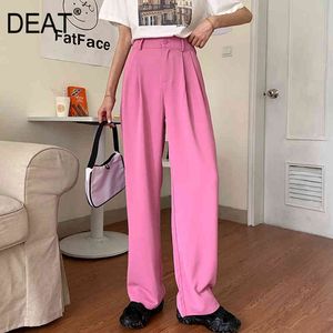 High Waist Black All Match Wide Leg Casual Trousers Loose Fit Pants Women Fashion Tide Spring Autumn GX850 210421