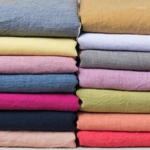Fabric 50x140cm Solid Color Cotton Linen Thin Handmade Clothes Dress Bamboo Slub DIY Sewing Background Craft Material1