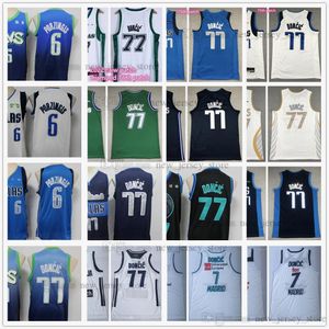 Wholesale new team jerseys for sale - Group buy 2022 New City Diamond TH Basketball Doncic Jerseys Stitched Kristaps Luka Porzingis Team Blue White City Navy Earned Green Black Gold College Sports Jersey