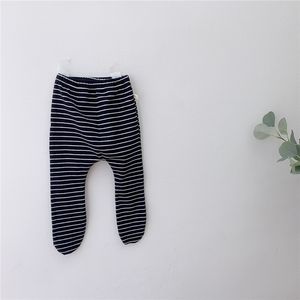 Baby boys and girls casual striped pantynose Infants pure cotton cute leggings 0-2Y 210508