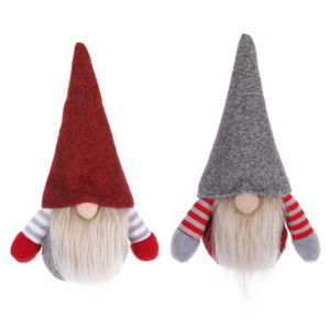 Nya Classic Juldekorationer Party Supplies Mini Velvet Gnome Doll Tree Pendant Elf Santa Kids Xmas Gifts Handgjorda Ornaments År Heminredning