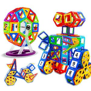 3D Magnetische Block Bau Set Modell Gebäude Spielzeug Große Größe Magnete Magnetische Designer Pädagogisches Spielzeug Für Kinder Geschenk Q0723