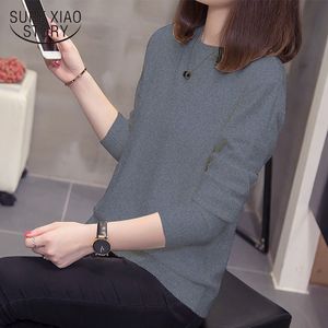 Autumn Winter O-neck Long Sleeve Slim Joker Thin Knitted Women Sweaters and Pullovers Solid Sweater 5874 50 210417