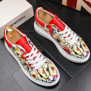 NEW Rhinestone Luxury Designer For Men Shoes Punk Hip Hop Platform Casual Trainers Chaussure Homme b38