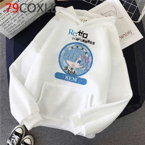 Het japansk anime re noll kara hajimeru isekai seikatsu hoodies män kawaii re noll ram grafisk unisex sweatshirts man h0909