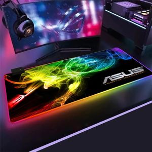 大型RGBマウスパッドASUS XXLゲームマウスパッドLED Mause Pad Gamerキーボードマウスパッドラップトップデスクマット非スキッドギフト