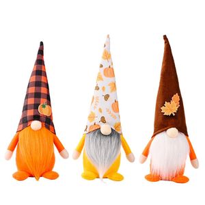 Andra festliga partier Party Supplies Harvest Festival Decoration Faceless Gnome Plush Doll Thanksgiving Halloween Home Elf Ornaments Kids Gifts