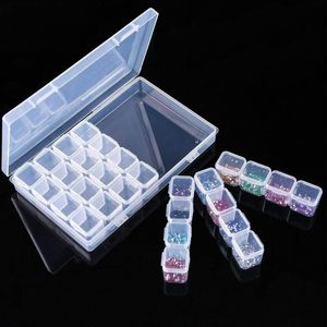 Wholesale embroidery storage resale online - Storage Boxes Bins Mini DIY Removable Plastic Slots Nail Art Jewelry Box Transparent Embroidery Diamond Painting Case