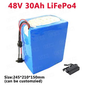 GTK LifePO4 48V 30AH 40AH LifePO4 Аккумуляторная батарея с BMS для 2200W 48V Электрический велосипед Велосипед 1500 Вт Мотор Triciclo + 5A Зарядное устройство