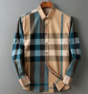 2021 Мужская рубашка роскошные дизайнеры Мужская одежда повседневная булочка рубашки Классическая мужская рубашка мужская бренда с длинным рукавом мода Spring M-3XL#03
