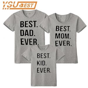 Familj matchande kläder ser pappa mor son dotter outfits kläder t-shirt mamma mommy pappa och jag älskling pojke tjej t-shirt 210417