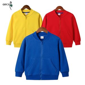 2-12 anos de idade meninos jaqueta kids moda casacos aquecidos outono infantil de algodão maciço roupas infantil's zipper casual outwears 211011