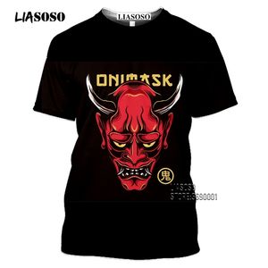 Wholesale vintage 3d art resale online - LIASOSO Japanese Art Samurai Cat Men s T shirt D Print Ghost Tshirt Women Summer Tee Shirt Vintage Casual Hip Hop Tops Oversize