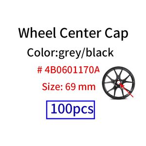 100 قطع 69 ملليمتر أسود عجلة السيارات يغطي مركز كاب محور قبعات شارة شعار ل TT A3 A4 A5 A6 A7 A8 Q5 R8 S4 S5 S6 4B0601170A