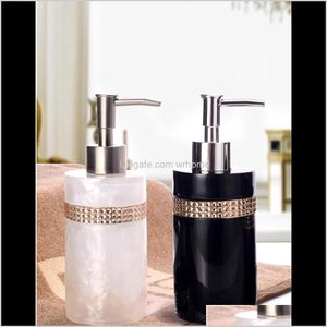 Aessory Bath Home Garden300ML Cylindrical Sparkle Liquid Harts Lotion Dispenser Pump Bottle Soap Badrum Leverantörer Drop Leverans 2021 5