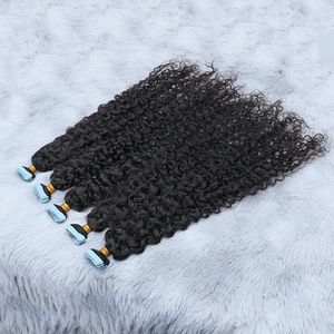 Kinky Curly Osynlig Virgin Human Tape Hair Extensions Mix Length 2.5gram / pcs 40pcs / set