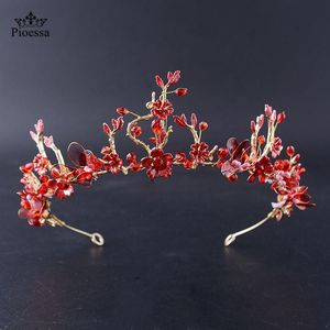 Cabelo Clipes Barrettes Barretas Barroco Elegante Cristal Crown Tiara Princesa Relógio Rhinestone Ornaments Pai Prom Noiva Acessório de Casamento