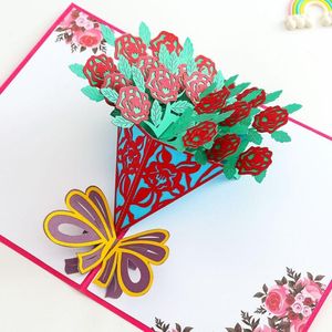 Gift Wrap Verkoop Stks Mode en Mooie D kaart Envelop Creatieve Koreaanse Handgemaakte Papier Gravures Verjaardag Wenskaarten