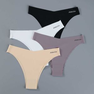 3 pçs / set mulheres lingerie sem costura feminina thongs sexy underwear mulher invisível invisível baixo ascensão cuecas femininas bikini briefs y0823