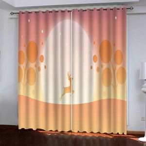 Europejski styl 3D Blackout Curtain Creative Abstract Photo Zasłony do salonu Sypialni Okno Drapes Home Decor