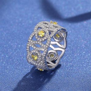 Cluster Ringen Sterling Silver Color Vs2 Diamond Ring voor Vrouwen Anillos Goede Topaz Bizuteria Bruiloft edelsteen sieraden meisjes