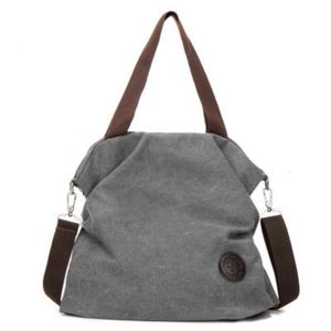 HBP Handbag de bolsa de ombro de lona feminina não marca